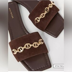AT Genuine suede Brown sandals